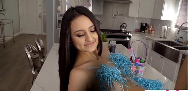  Easter bunny big cock fucks hot latina teen stepsister